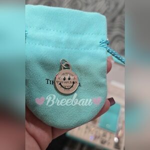 Ultra Rare - Htf Tiffany & Co. Smiley Face / Happy Face Charm Silver 925